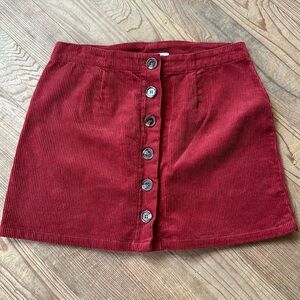 Orange Kiss Corduroy Skirt